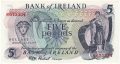Bank Of Ireland 5 Pounds, from 1972